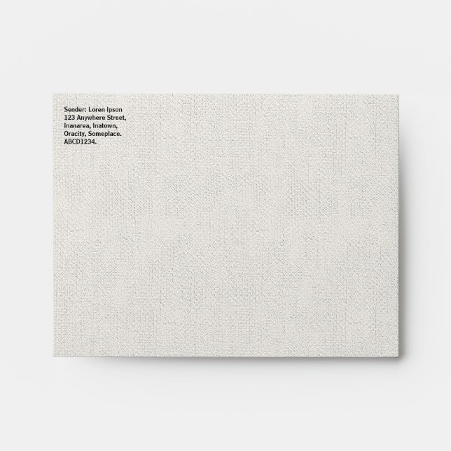 Enveloppe Aspect Canvas (Devant)