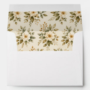 Enveloppe assortie pour mariage avec saut de balai
