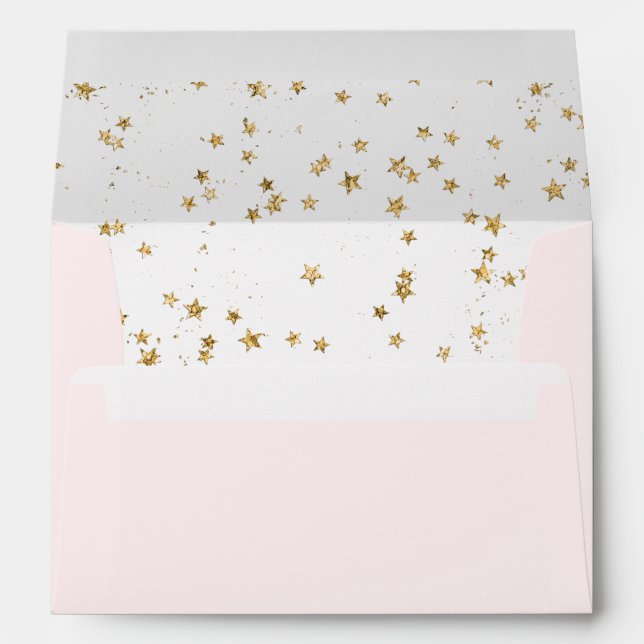 Enveloppe Au-Dessus De La Lune D'Or Boho Rose (Dos (Bas))