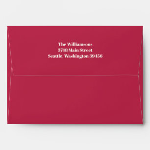 Enveloppe Audacieuse Typographie Magenta Rouge ivoire Modern