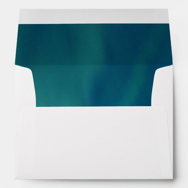 Enveloppe aurores boréales Aurora Borealis Galaxy Sky Stars  (Dos (Bas))