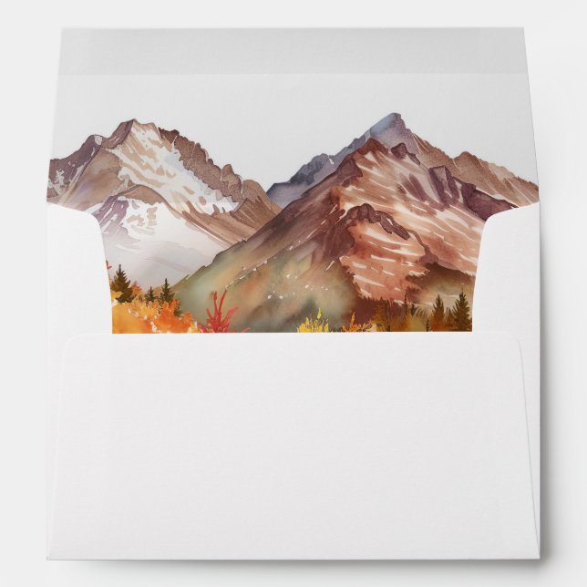 Enveloppe Automne Automne Mariage élégant (Dos (Bas))