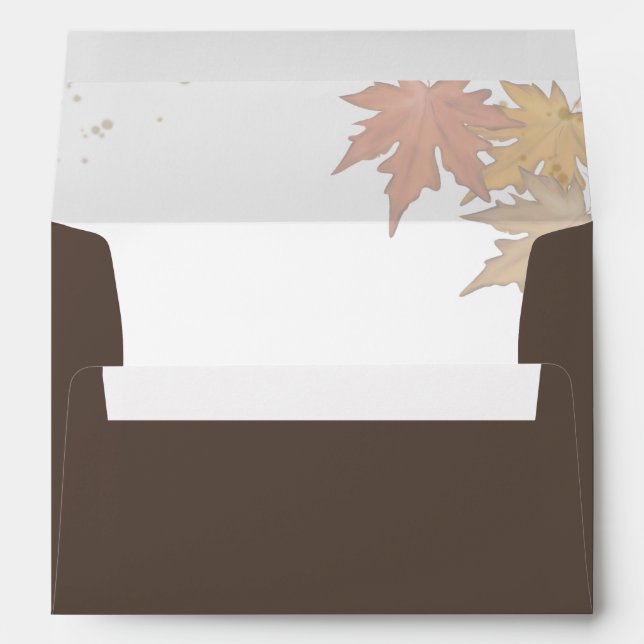 Enveloppe Automne Feuilles de l'automne Feuillage botanique  (Dos (Bas))