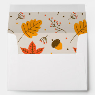 Enveloppe Automne Feuilles multicolores retour