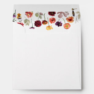 Enveloppe Automne Jardin d'été Brûlé Orange Carré Mariage
