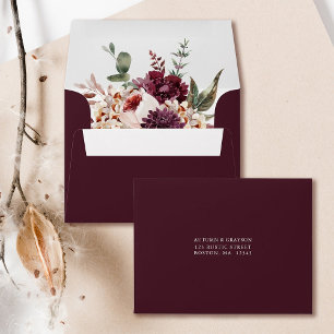 Enveloppe Automne Romance Mariage Adresse pré-imprimée RSVP