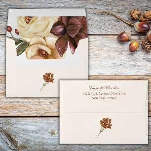 Enveloppe Automne Russe Mariage Fleur sauvage