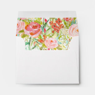 Enveloppe avec le revêtement floral