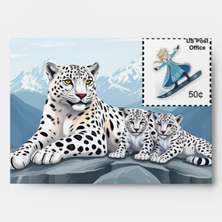 Enveloppe avec timbre postal