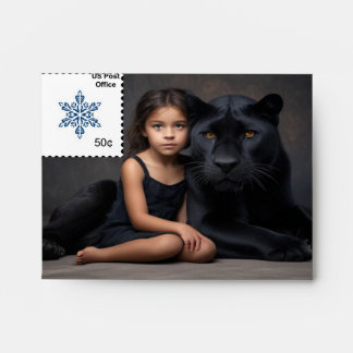 Enveloppe avec timbre postal