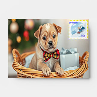 Enveloppe avec timbre postal