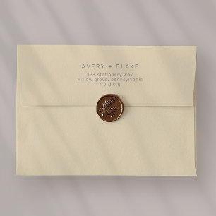 Enveloppe AVERTISSEMENT simple Faire-part de mariage jaune