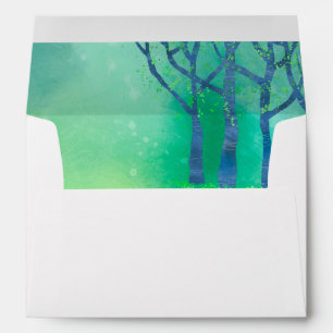 Enveloppe Avril Moderne Paysage Vert Peinture Nature