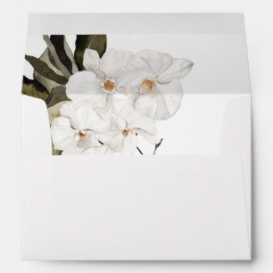 Enveloppe B&W White Floral 5