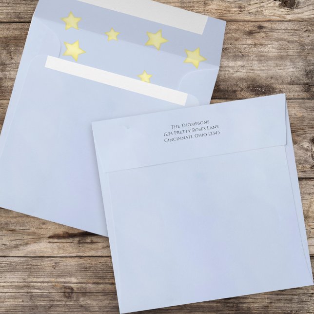 Enveloppe Baby Blue Return Adresse Cute Custom (Créateur téléchargé)