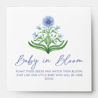 Enveloppe Baby in Bloom Baby Shower Flower Seed Favors
