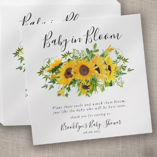 Enveloppe Baby in Bloom Baby shower Semence Packet Favoriser