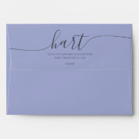 Baby Lavender avec Black Script Adresse de retour