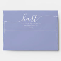 Baby Lavender avec White Script Adresse de retour