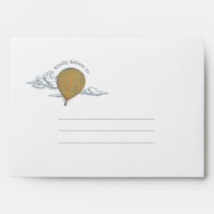 Enveloppe Baby shower à ballon à air chaud Vintage vers le h