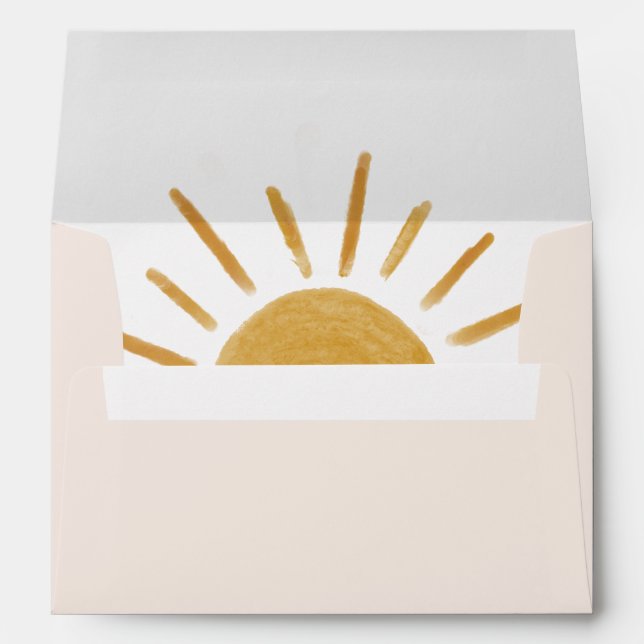 Enveloppe Baby shower Boho Sun (Dos (Bas))