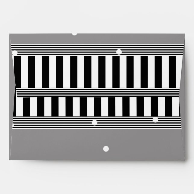 Enveloppe Baby shower Bouteille & Moustache Invitation moder (Dos (Haut rabat))