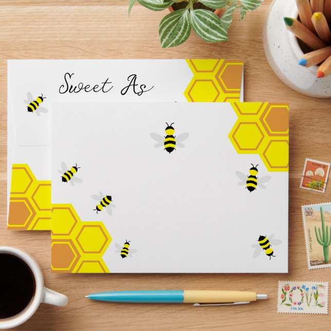 Enveloppe Baby shower d'abeilles (Desk)