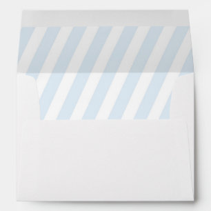 Enveloppe Baby shower d'adoption, bordé de bleu corresponda