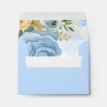Baby shower d'aquarelle bleu floral