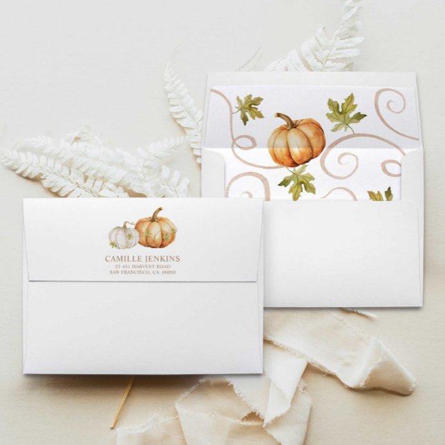 Enveloppe Baby shower d'automne citrouille (Créateur téléchargé)