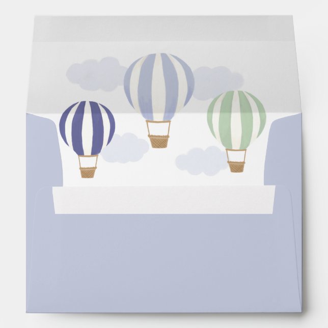 Enveloppe Baby shower de ballon à air chaud Envelo adresse d (Dos (Bas))