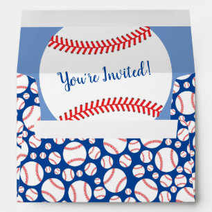 Enveloppe Baby shower de baseball Little Slugger