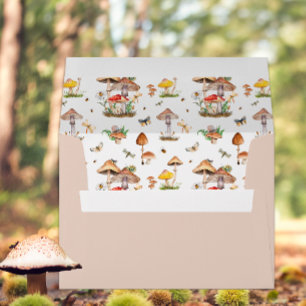 Enveloppe Baby shower de champignon aquarelle Wo