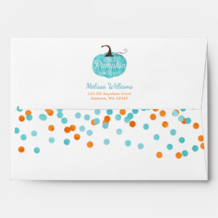 Enveloppe Baby shower de Citrouille d'aquarelle Confetti Fal