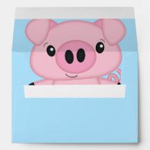 Baby shower de cochon bleu