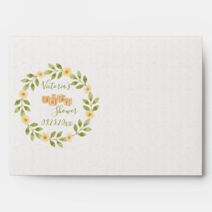 Enveloppe Baby shower de courroie d'aquarelle simple