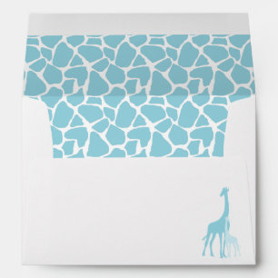 Enveloppe Baby shower de garçon de girafe de maman et de