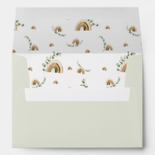 Enveloppe Baby shower de pépinière Boho rainbows