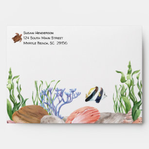 Enveloppe Baby shower de tortue de mer