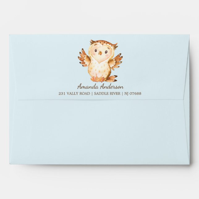 Enveloppe Baby shower d'invitation pour animaux de (Dos (Haut rabat))