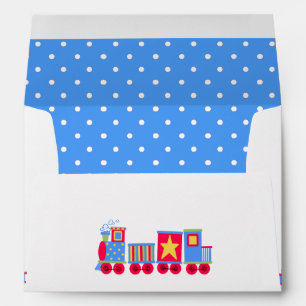 Enveloppe Baby shower du train Choo Choo