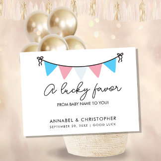 Enveloppe Baby Shower Favor Envelope | A Lucky Favor from 