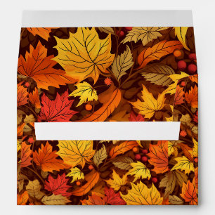 Enveloppe Baby shower Feuilles d'automne