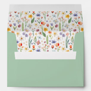 Enveloppe Baby shower floral de printemps - Fleur 