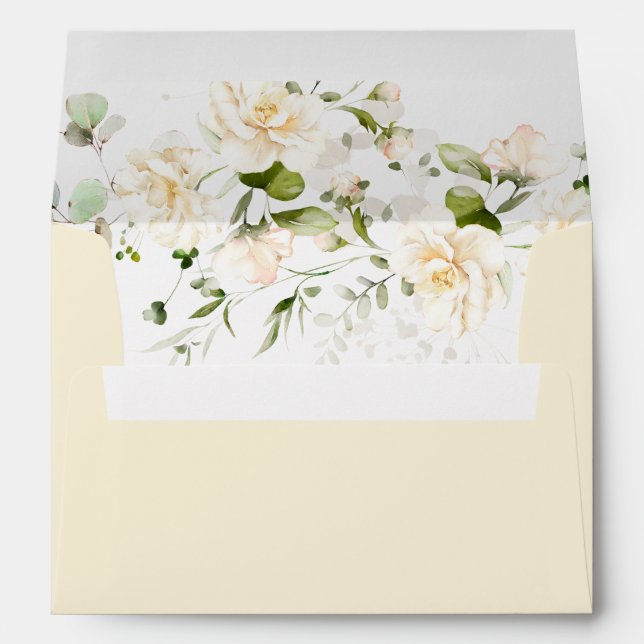 Enveloppe Baby shower Jaune Neutre Genre Ours Vert (Dos (Bas))