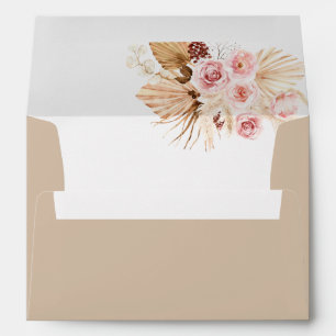 Enveloppe Baby shower Neutral Boho Pampas Grass Giraffe