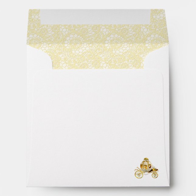 Enveloppe Baby shower or (Dos (Bas))