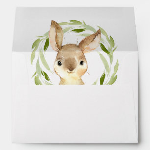 Enveloppe Baby shower ou fête du lapin de printemps mignon