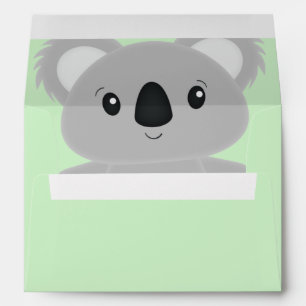 Enveloppe Baby shower Ours de Koala