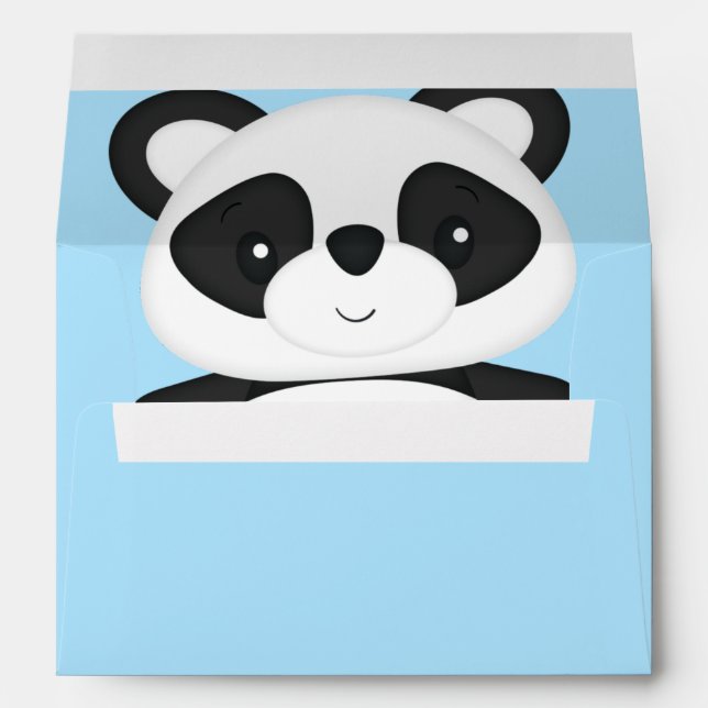 Enveloppe Baby shower Panda Bear (Dos (Bas))
